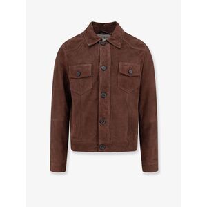 Amaranto Men Leather Jacket With Pockets